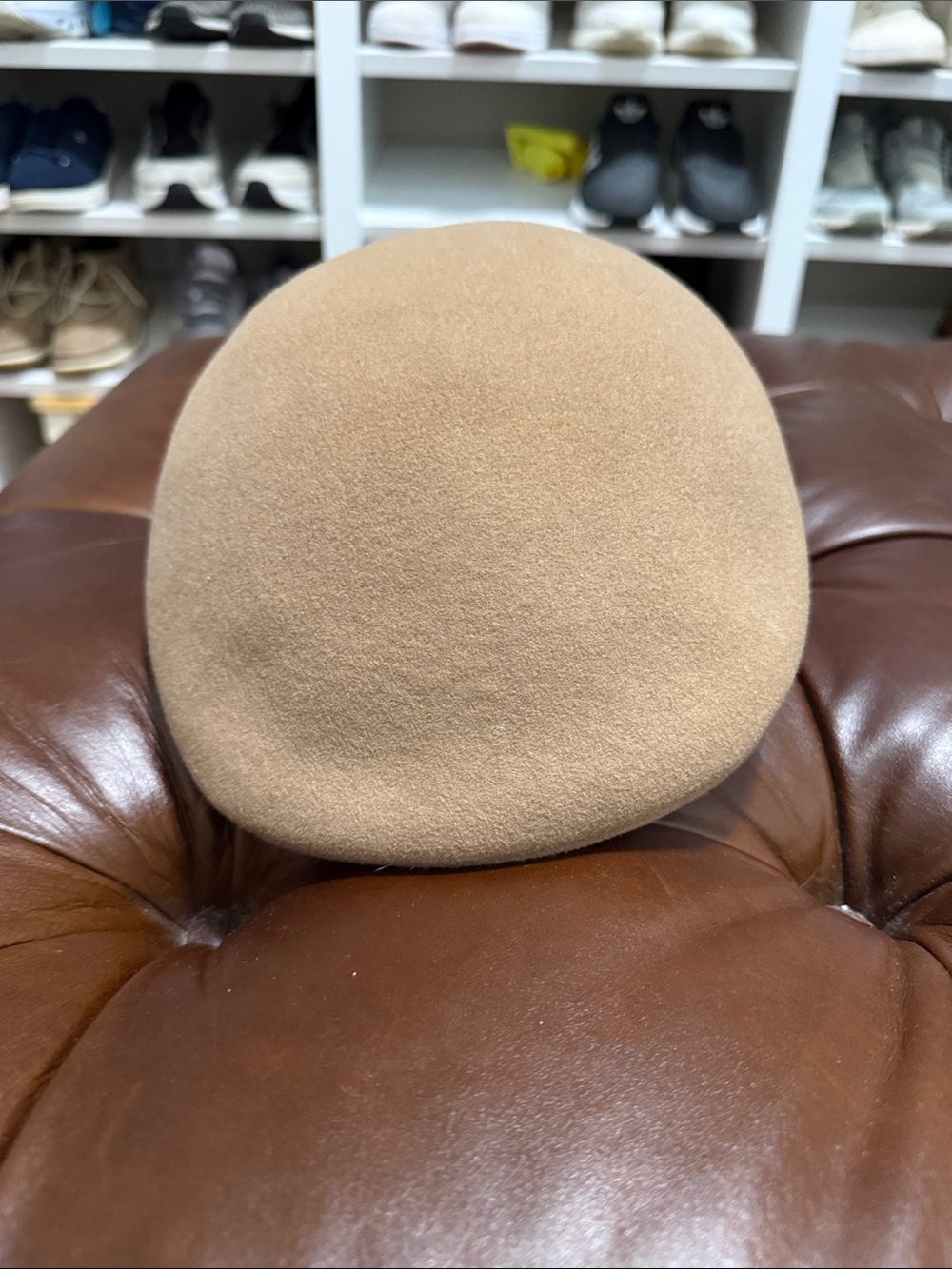 Kangol Tan Wool Rounded 504-Style Cap - Picture 3 of 4